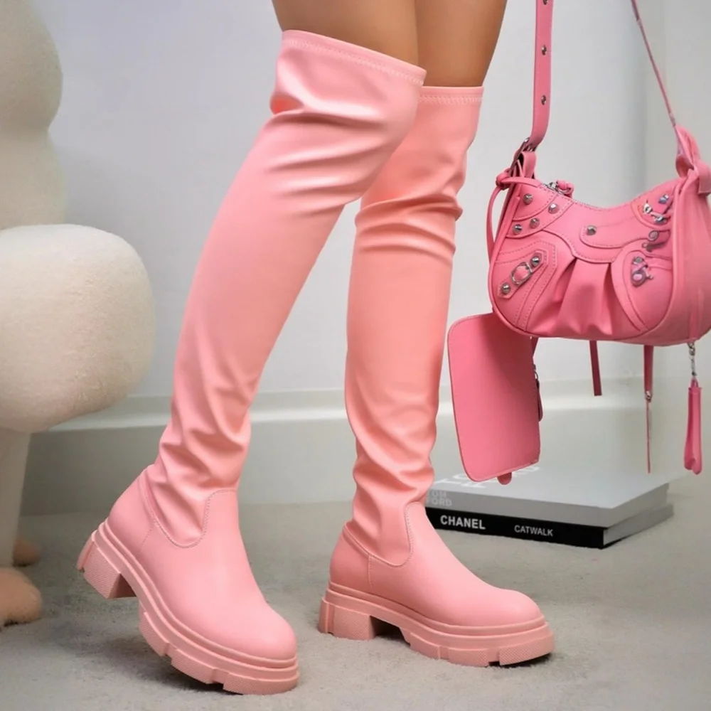 NWT Cape Robbin Pink Over-the-Knee Boots Sz 8 & 9